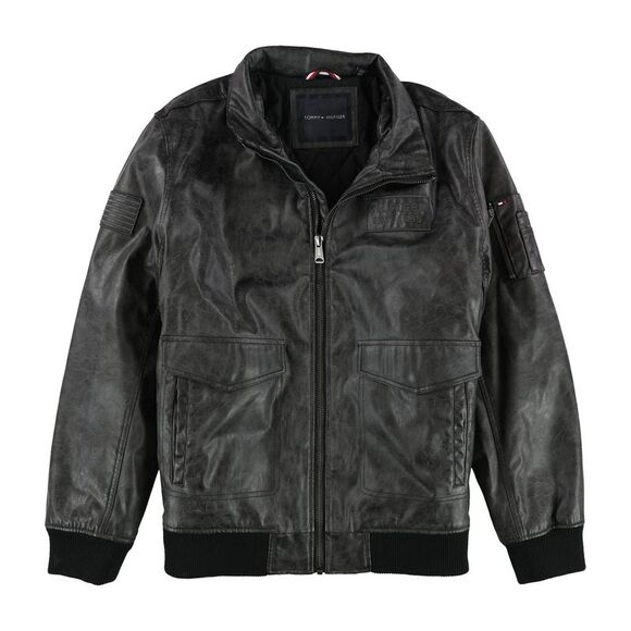 Tommy Hilfiger Mens Solid Aviator Jacket MP